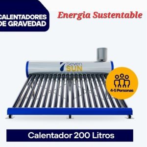 Calentador solar por gravedad Seven Sun 200 litros
