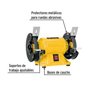 "ESMERIL DE BANCO DE 6"" DE 1/4 HP"